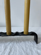 Load image into Gallery viewer, Brutalist Hand Forged Wrought Iron Candle Holder
