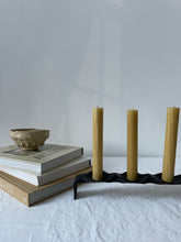 Load image into Gallery viewer, Brutalist Hand Forged Wrought Iron Candle Holder
