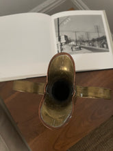 Load image into Gallery viewer, Hammered Brass Double Handle Vase
