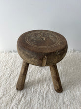 Load image into Gallery viewer, 1800s Small Primitive Wooden Stool
