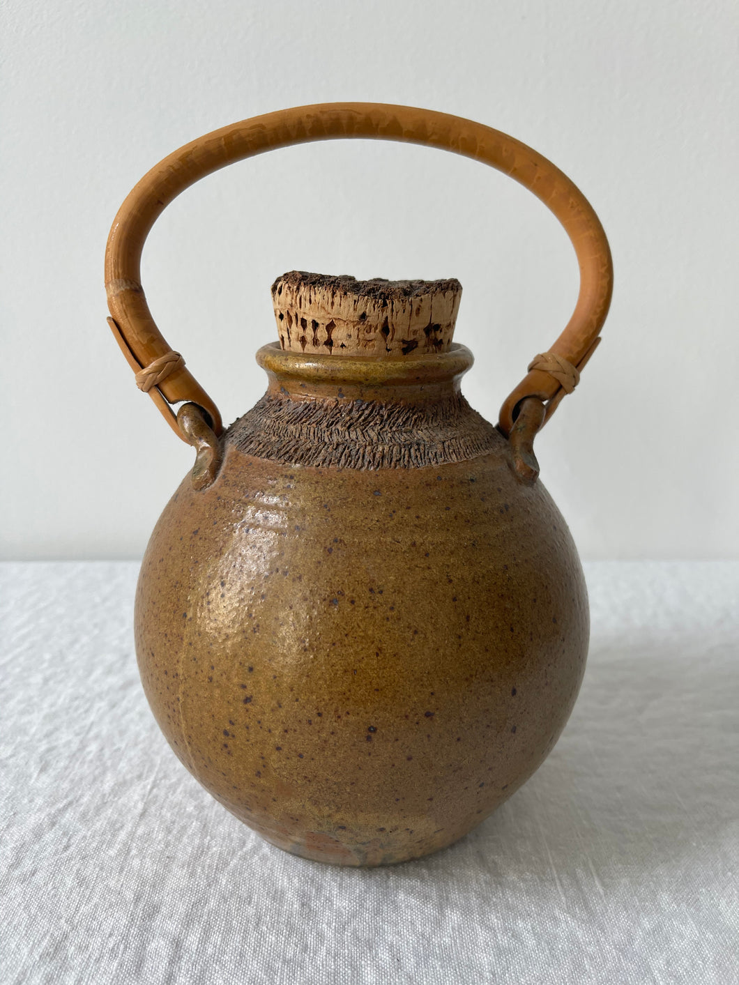 80's Studio Pottery Jar with Cork